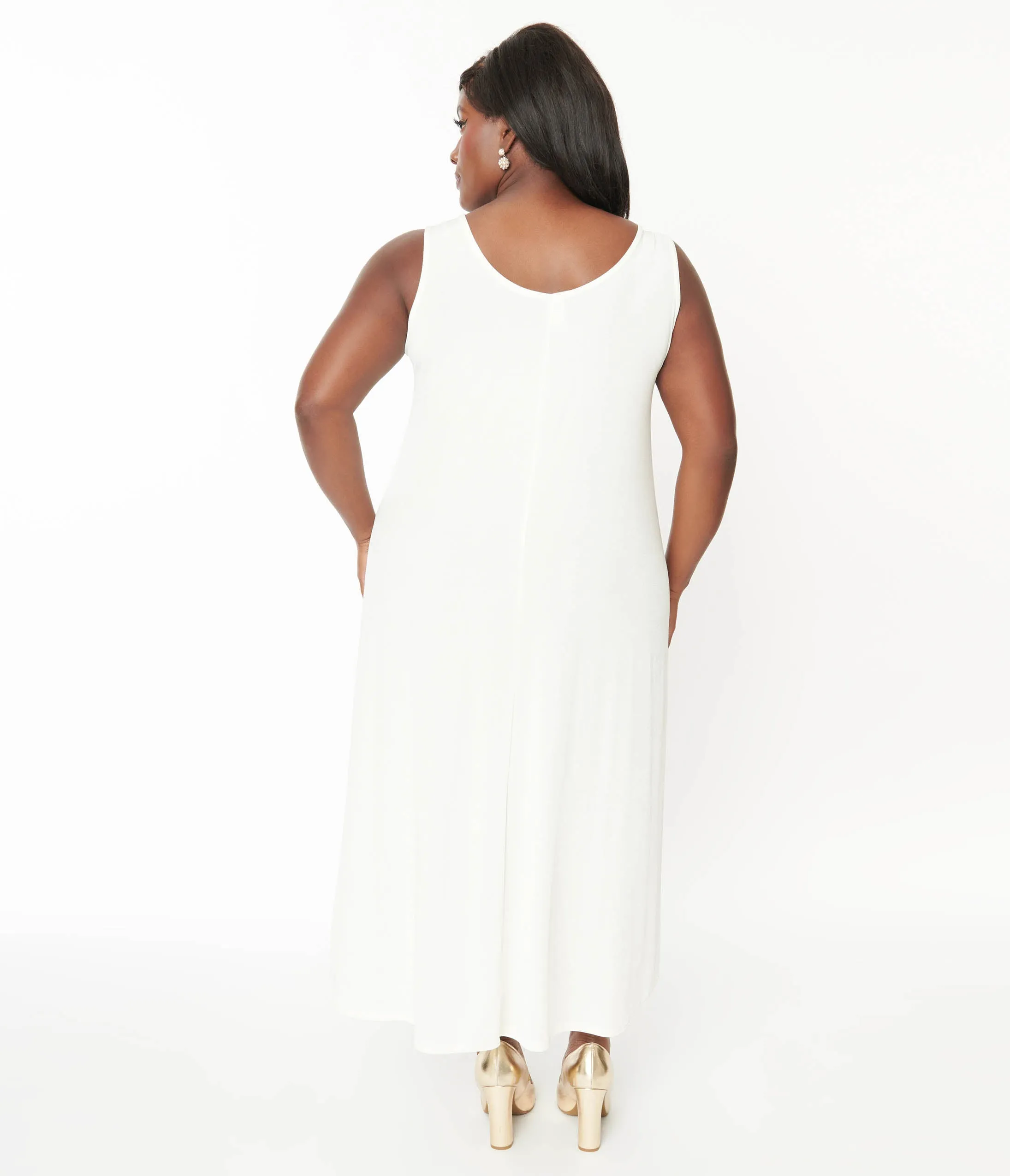 Ivory Slip Maxi Dress sold by Unique Vintage product image thumbnail 3
