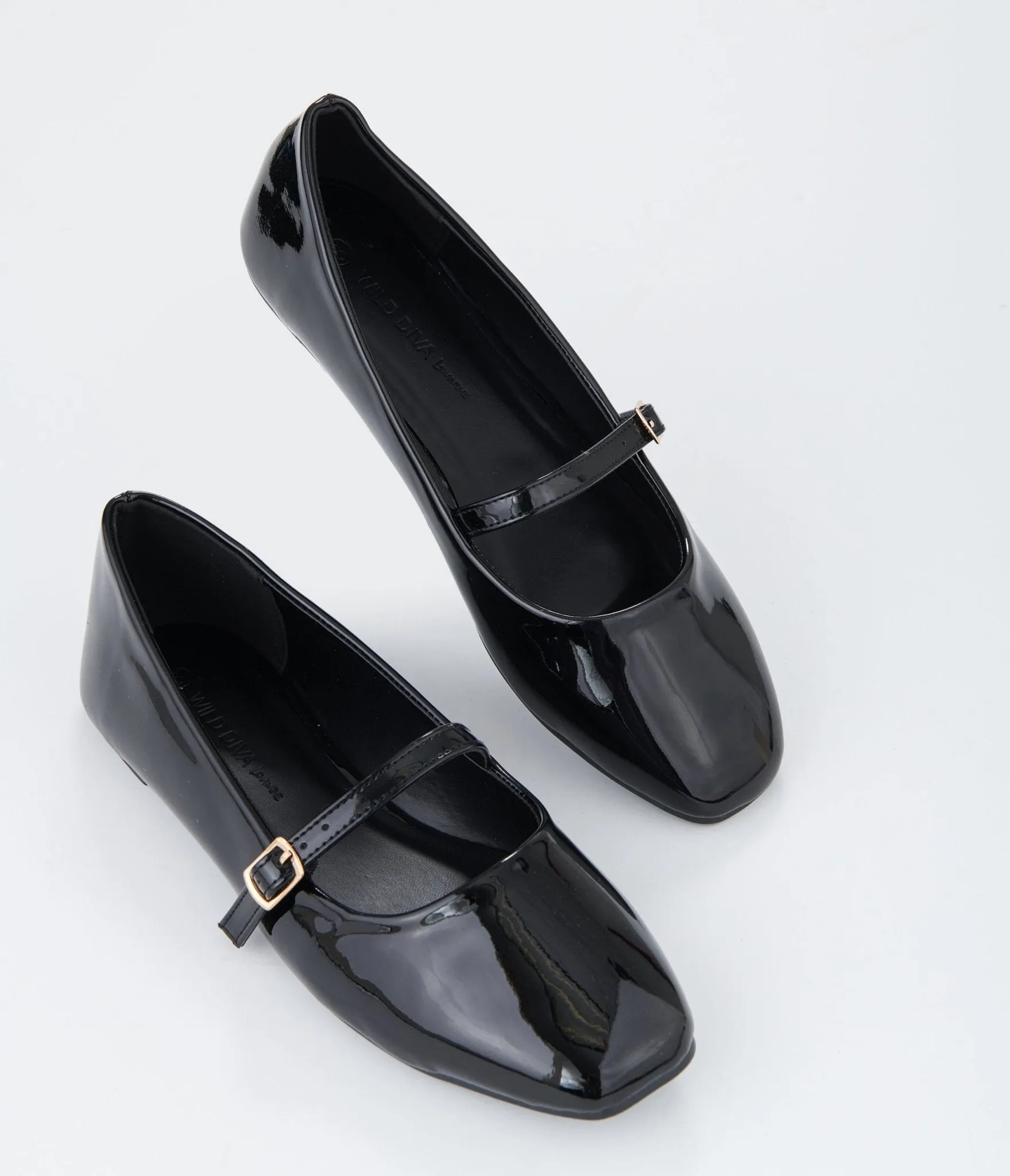 Black Patent Leatherette Mary Jane Flats sold by Unique Vintage product image thumbnail 3