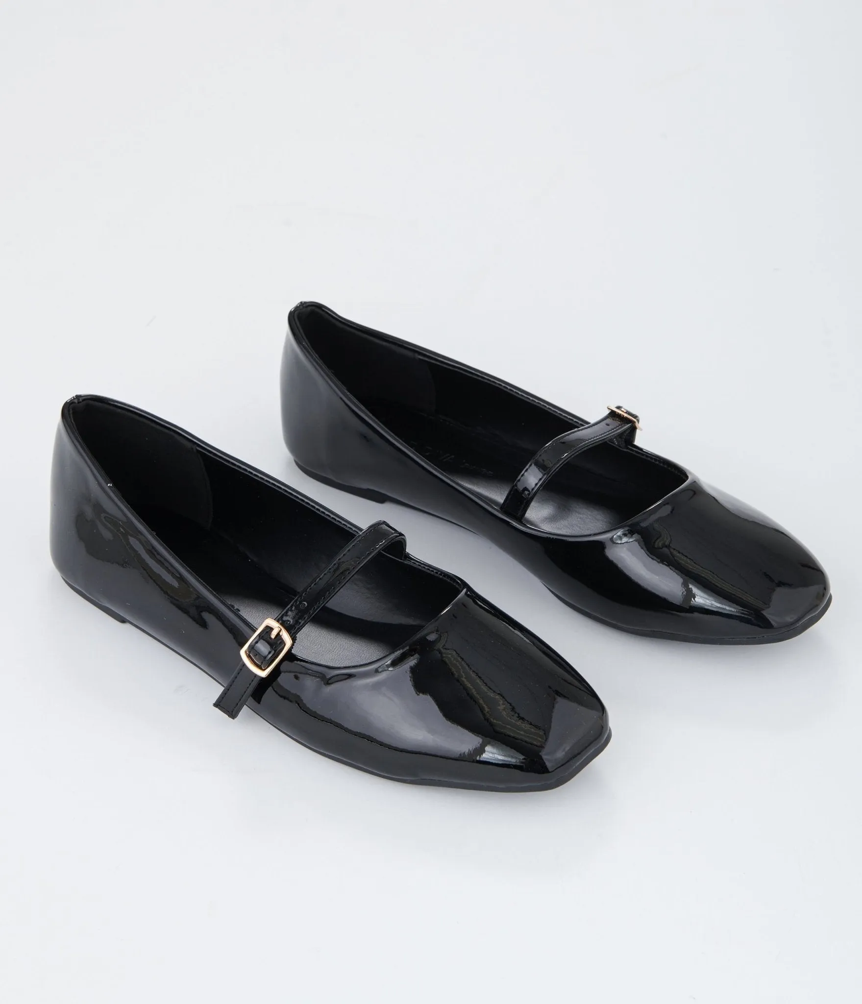 Black Patent Leatherette Mary Jane Flats sold by Unique Vintage product image thumbnail 2