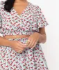 Unique Vintage Blue & Red Cherry Print Dottie Crop Top sold by Unique Vintage