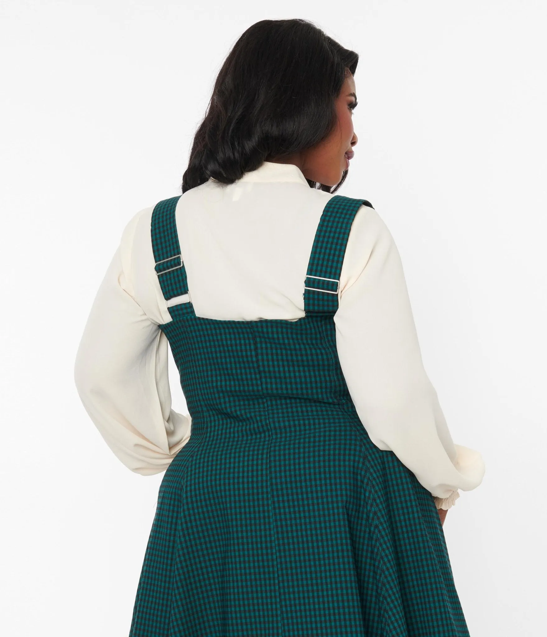 Unique Vintage Plus Size 1940s Ivory Neck Tie Blouse sold by Unique Vintage product image thumbnail 2