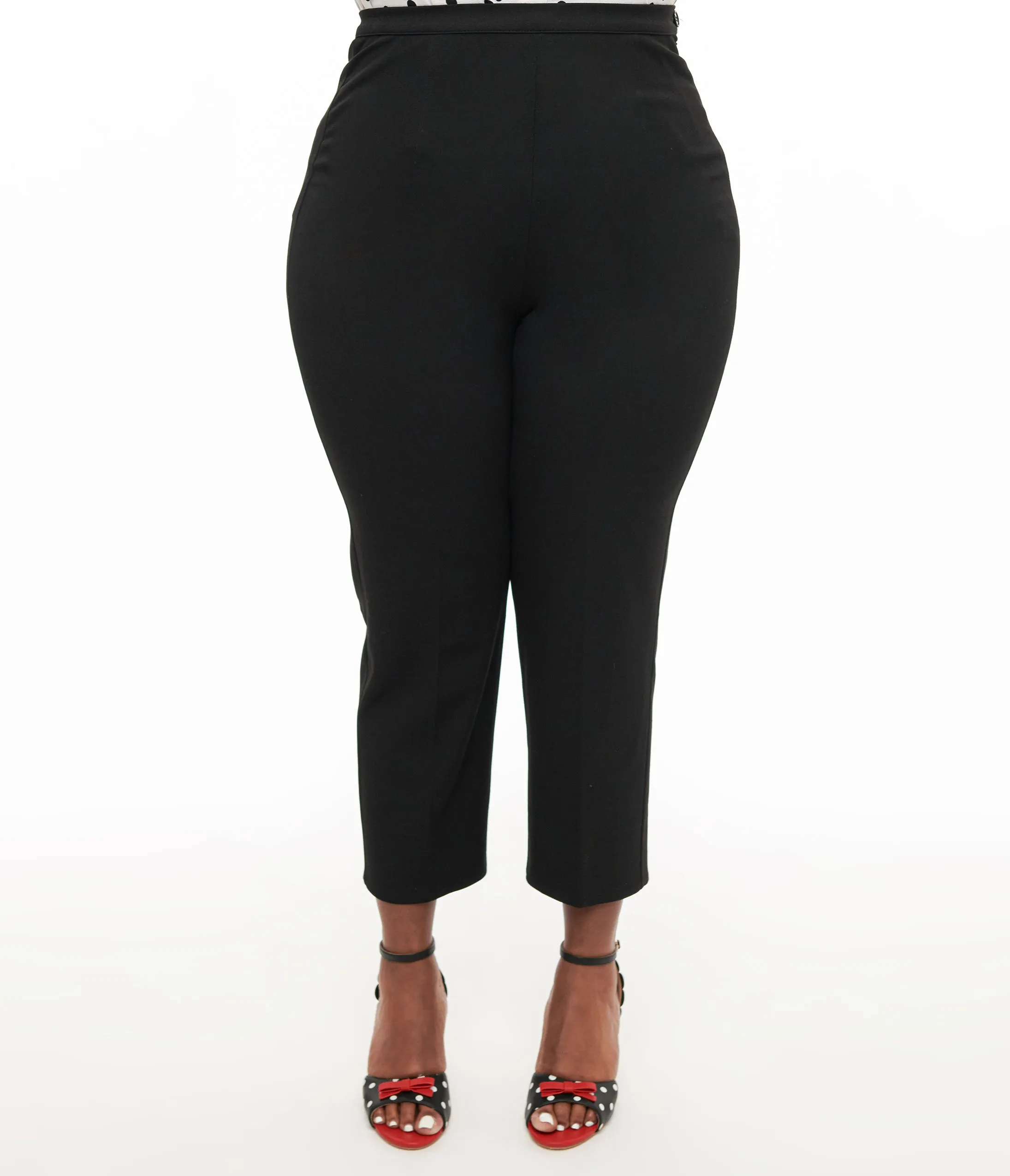Collectif Plus Size 1950s Black Nora Capri Pants sold by Unique Vintage product image thumbnail 2