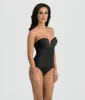 Black Deep Plunge V-Wire Longline Vivienne Bustier Bra sold by Unique Vintage