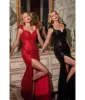 Cinderella Divine  Black Sequin Cap Sleeve Fitted Prom Gown sold by Unique Vintage