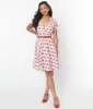 Unique Vintage Framed Hearts Print Swing Dress sold by Unique Vintage