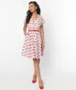 Unique Vintage Framed Hearts Print Swing Dress sold by Unique Vintage