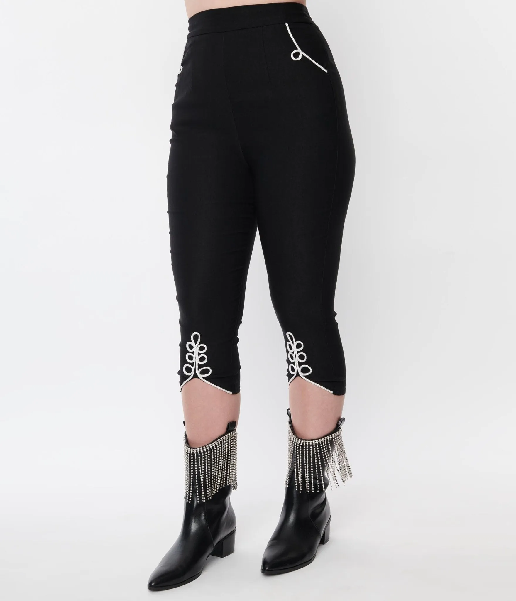 Black & White Cantarito Capri sold by Unique Vintage product image thumbnail 2
