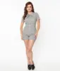 Black & White Gingham Romper sold by Unique Vintage