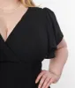 Unique Vintage Plus Size 1940s Black Texture Swing Dress sold by Unique Vintage