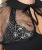 Magnolia Place Plus Size Black Spiderweb Capelet sold by Unique Vintage