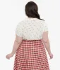 Plus Size 1950s White Cherry Print Blouse sold by Unique Vintage