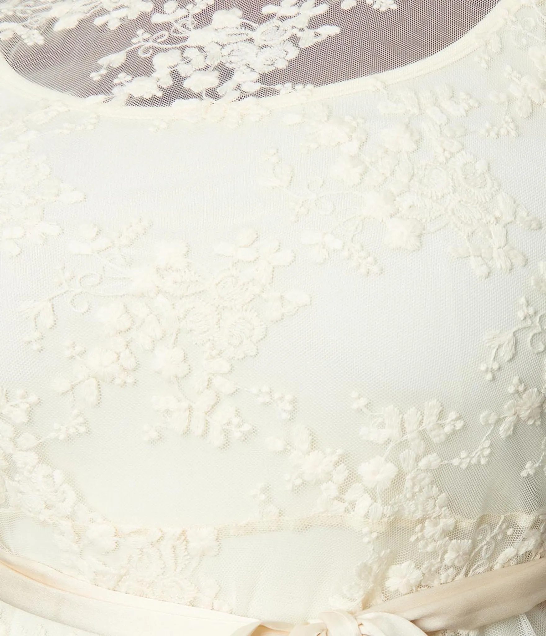 Unique Vintage Plus Size 1930s Ivory Floral Lace Bridal Swing Dress sold by Unique Vintage product image thumbnail 2