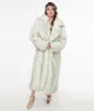 Grey Long Faux Fur Coat sold by Unique Vintage
