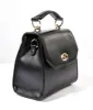 Black Leatherette Mini Handbag sold by Unique Vintage
