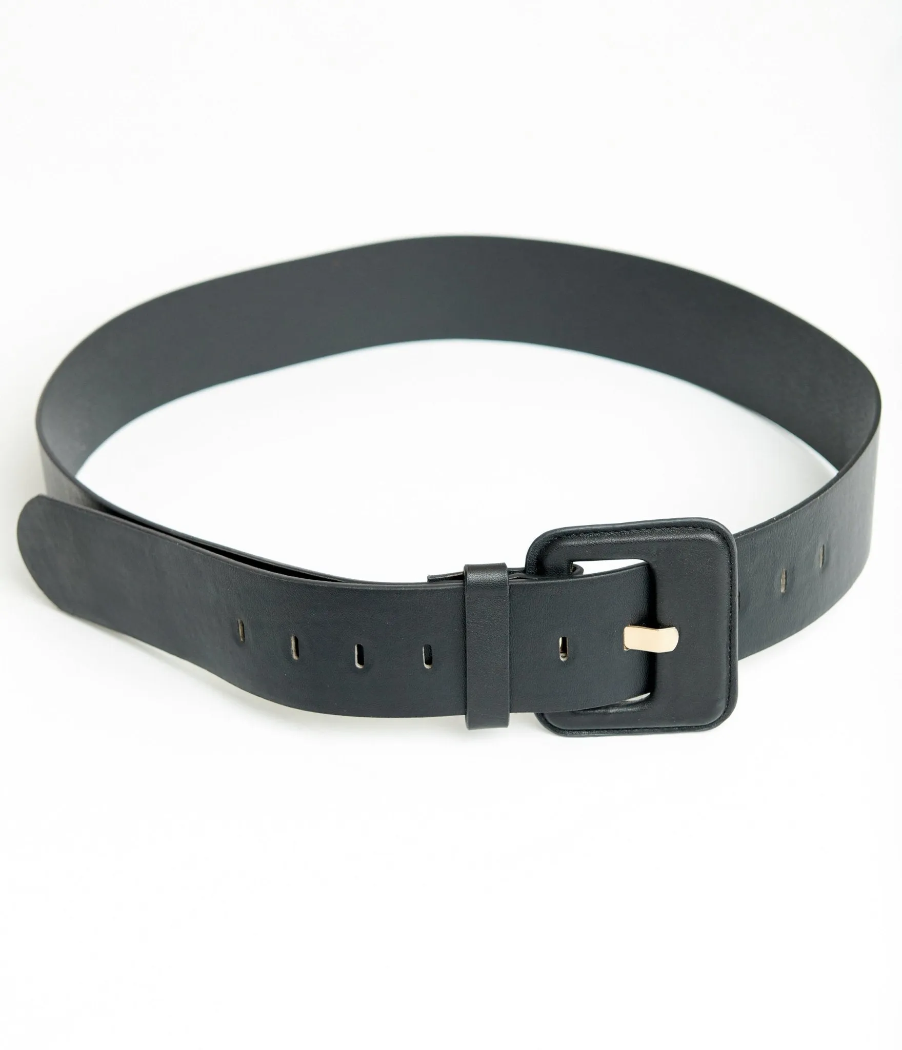 Plus Size Black Leatherette Wide Belt sold by Unique Vintage product image thumbnail 3