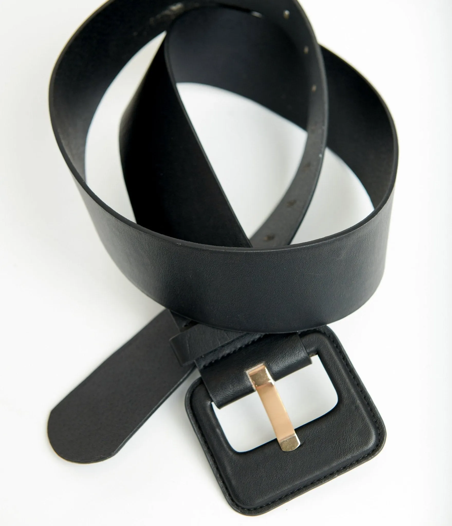 Plus Size Black Leatherette Wide Belt sold by Unique Vintage product image thumbnail 2