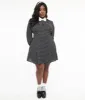 Hell Bunny Plus Size 1960s Black & White Polka Dot Naomi Mini Dress sold by Unique Vintage