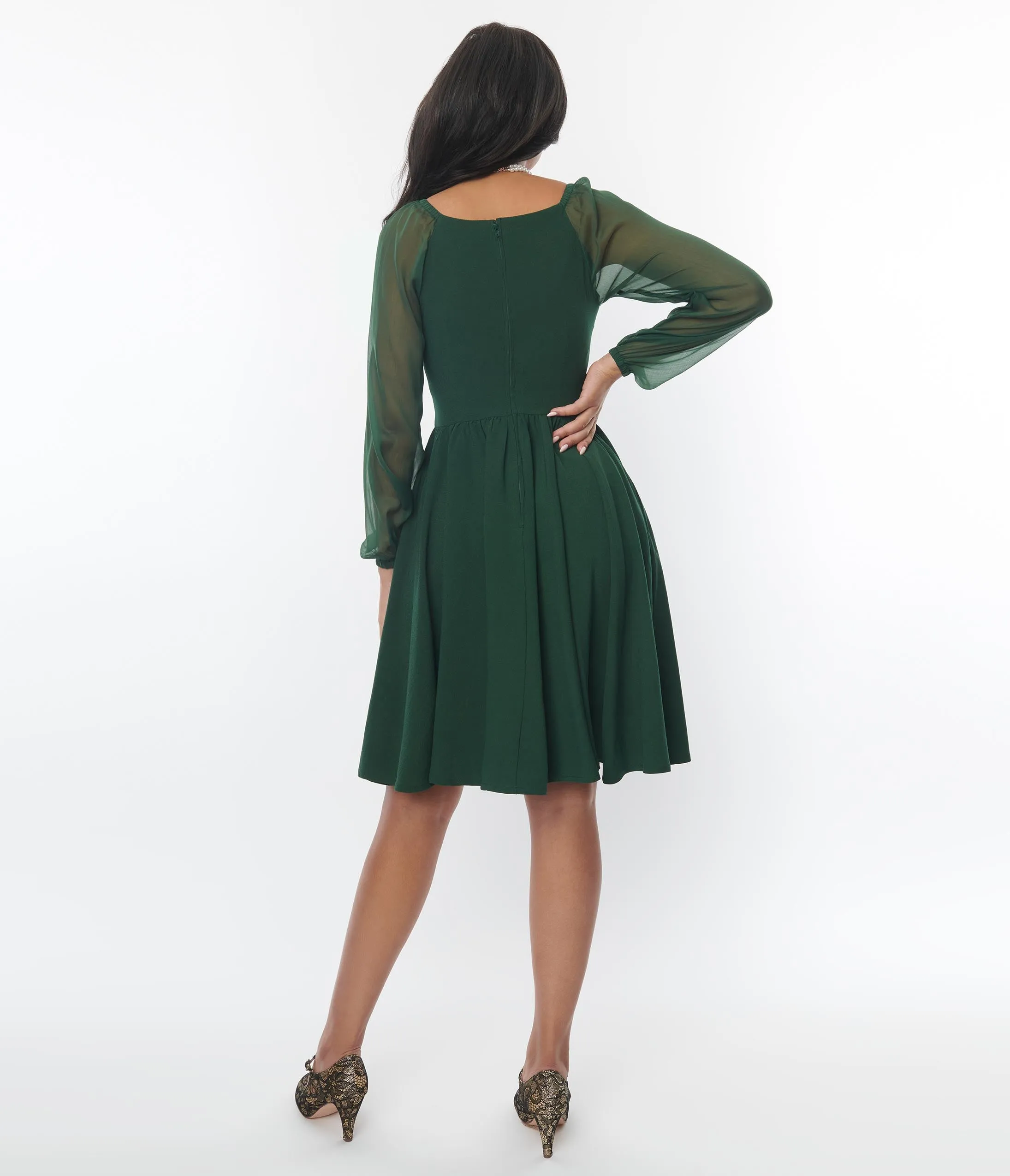 Green Dior Swing Dress sold by Unique Vintage product image thumbnail 3