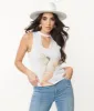 White Boots & Keyhole Graphic Tank sold by Unique Vintage