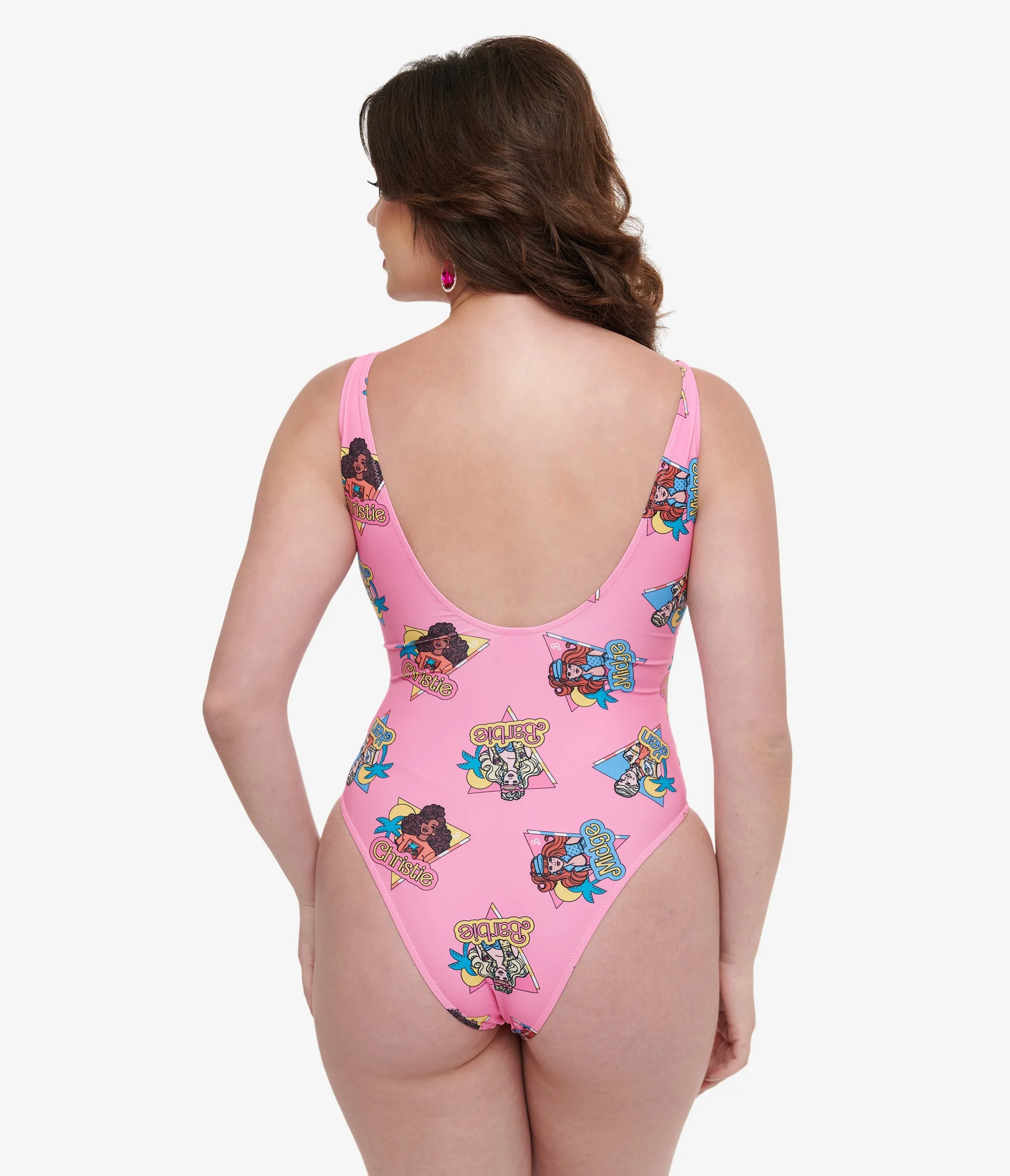 Cakeworthy Pink Barbie California Dream One Piece Swimsuit sold by Unique Vintage product image thumbnail 2