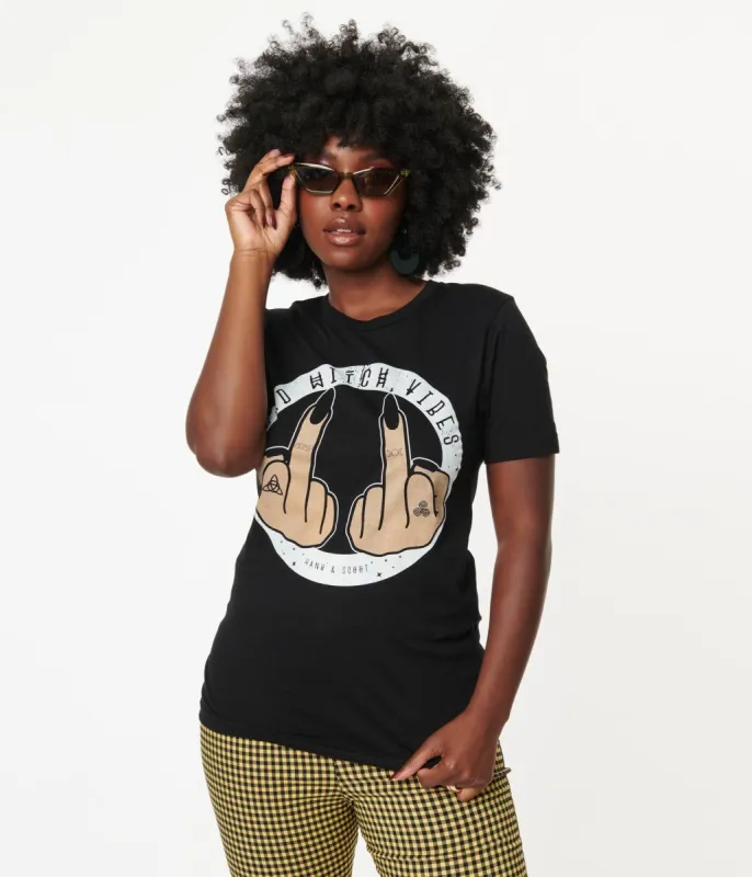 Bad Witch Vibes Fitted Graphic Tee sold by Unique Vintage