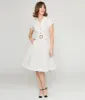 Ivory & Black Polka Dot Flare Dress sold by Unique Vintage