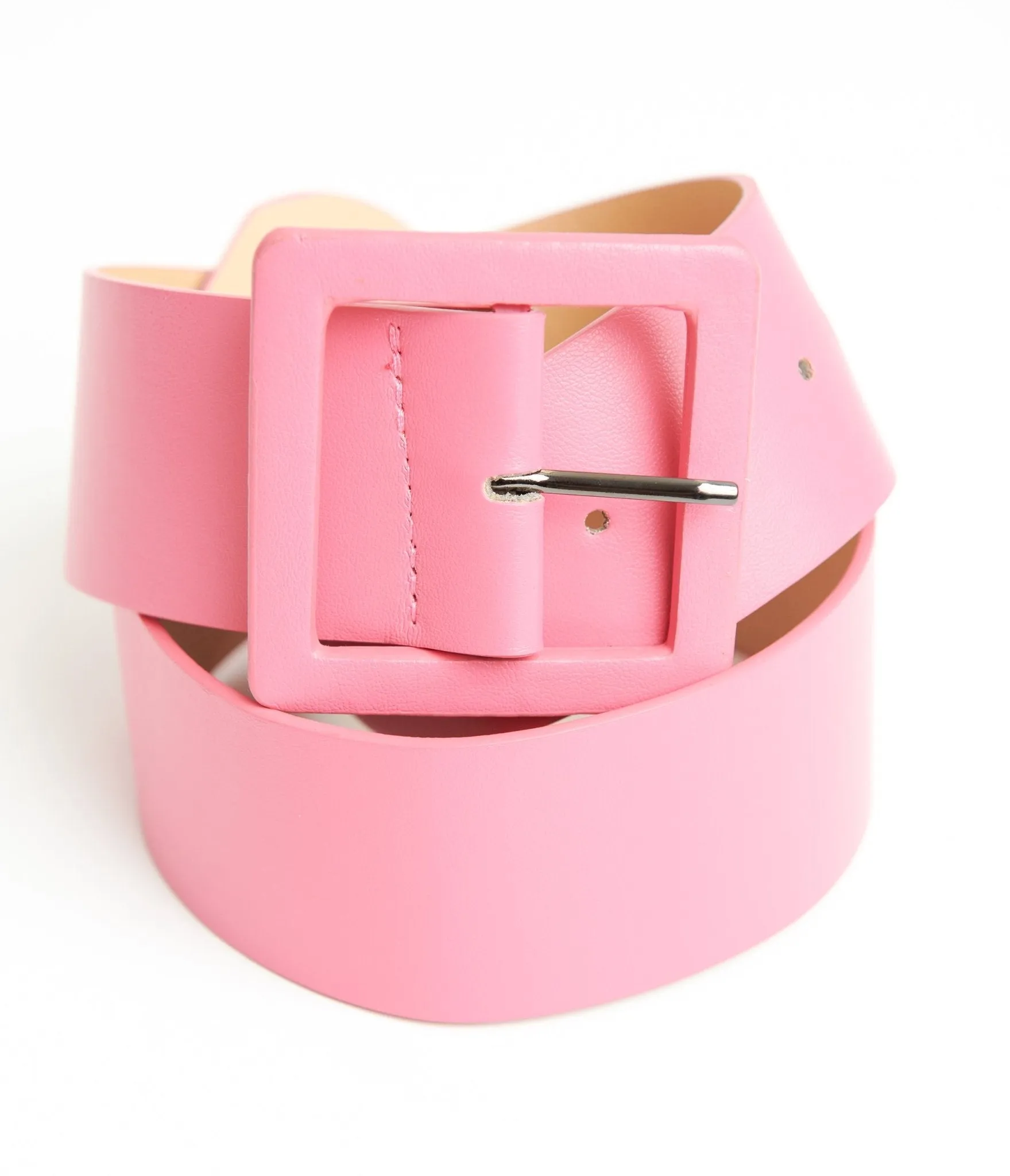 Fuchsia Leatherette Wide Belt sold by Unique Vintage