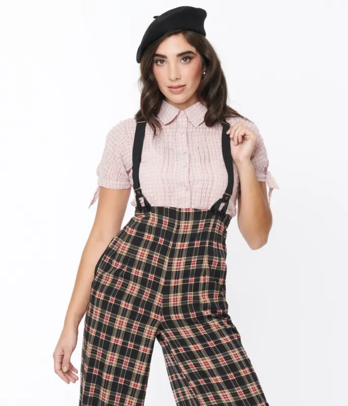 Unique Vintage Rose Clip Dot Tie Cuff Blouse sold by Unique Vintage