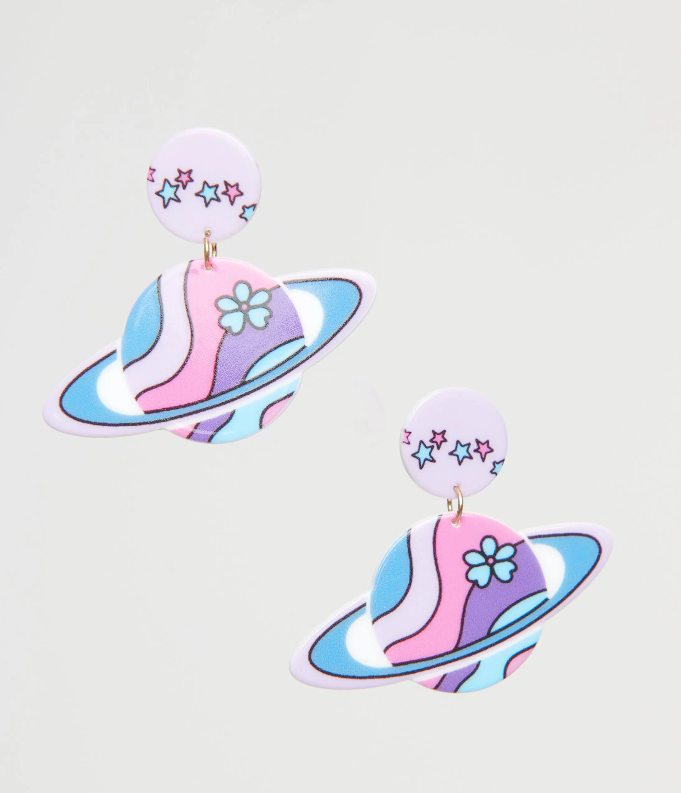 1960s Pastel Saturn Earrings sold by Unique Vintage