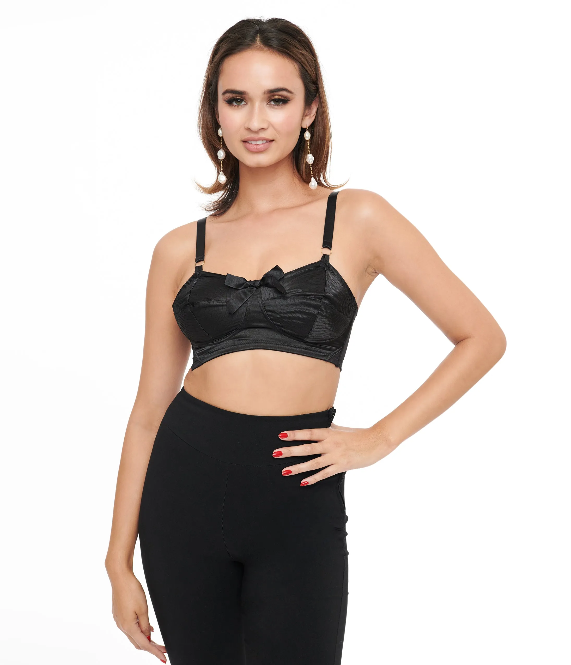 Bettie Page Black Spiral Stitch Bullet Bra sold by Unique Vintage product image thumbnail 3