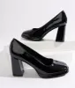 1930s Classic Black Patent Leatherette Pumps sold by Unique Vintage