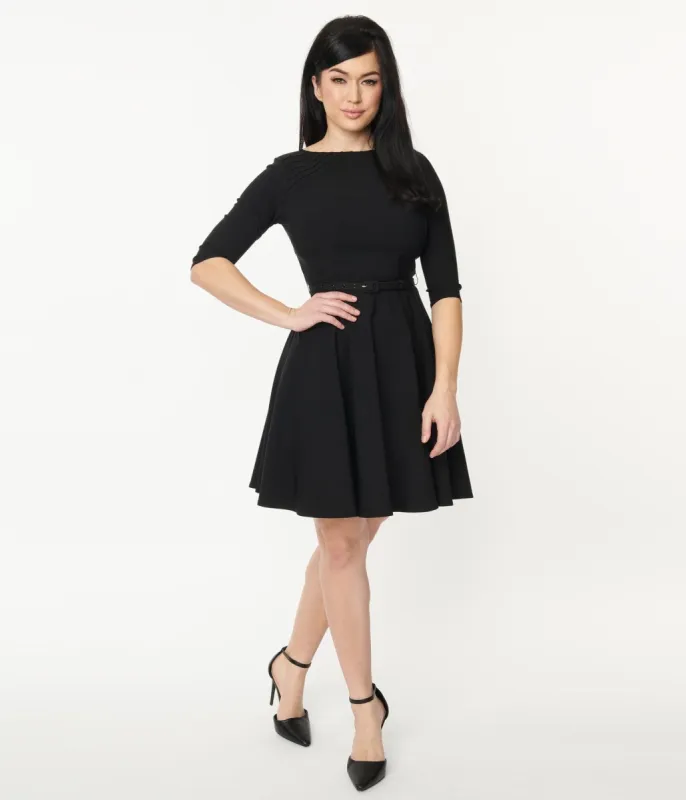 Unique Vintage Black Stephanie Fit & Flare Dress sold by Unique Vintage