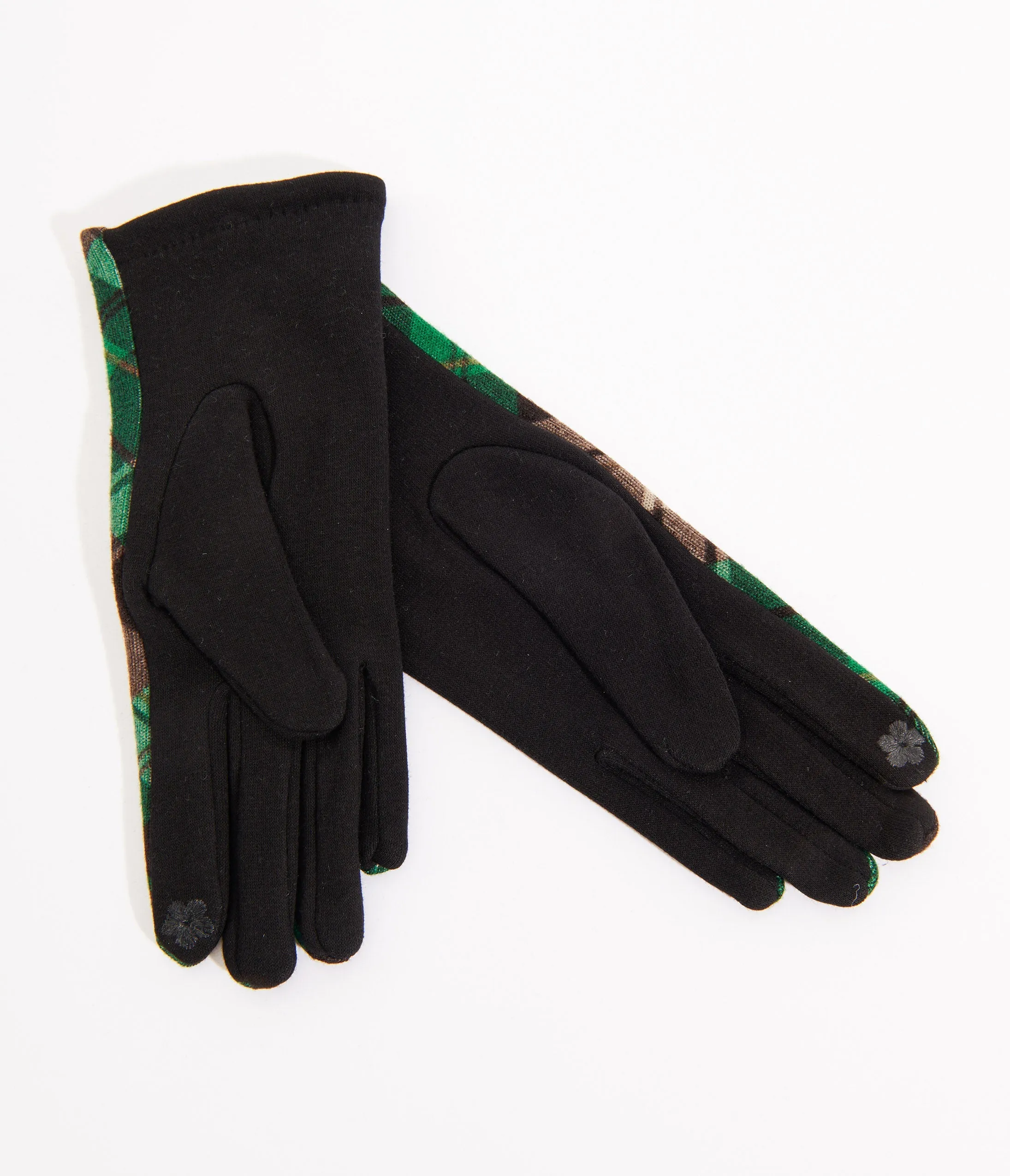Green & Black Plaid Gloves sold by Unique Vintage product image thumbnail 3