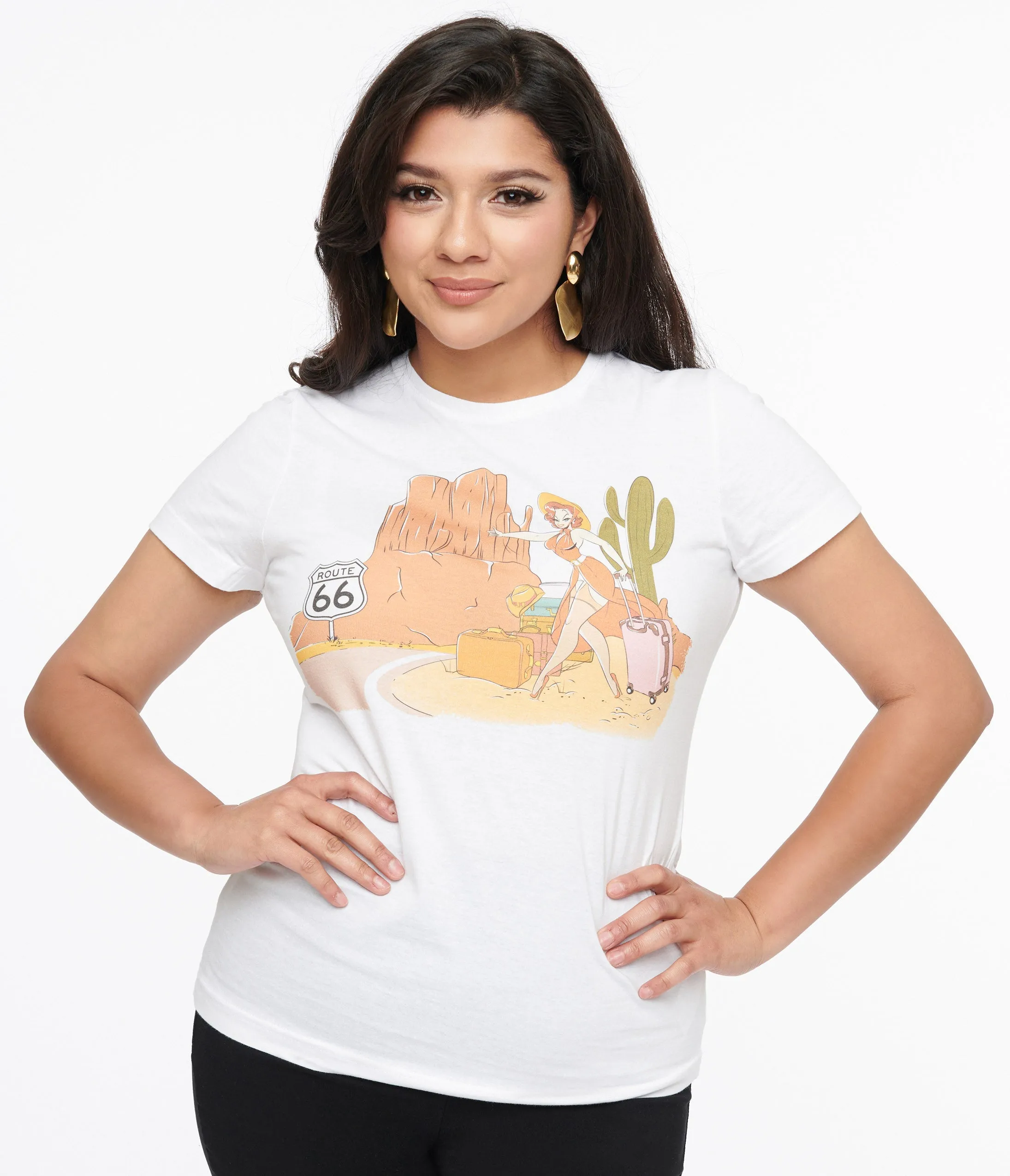 1950s White The Traveler Fitted Graphic Tee sold by Unique Vintage product image thumbnail 3