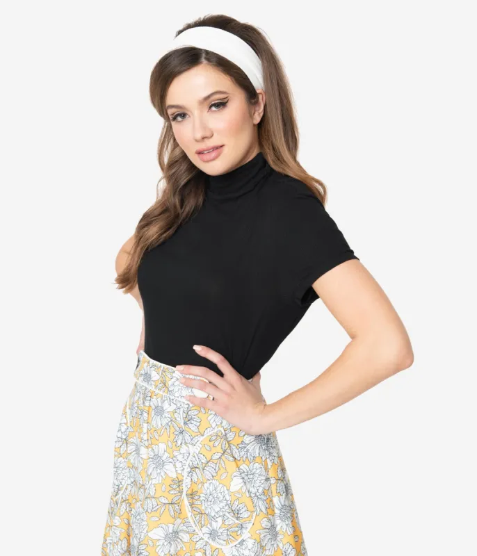 Smak Parlour Black Mock Turtleneck It Girl Top sold by Unique Vintage