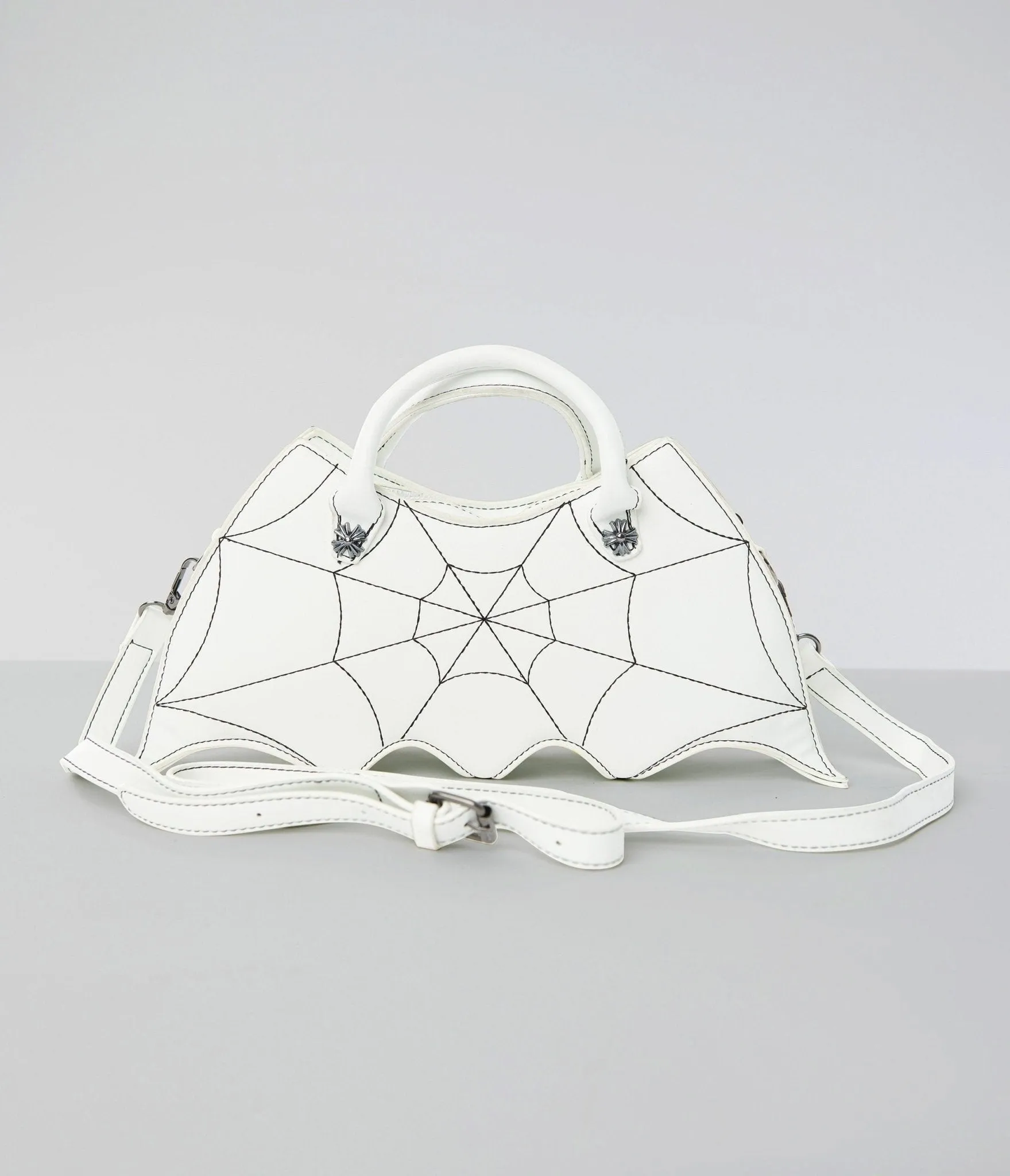 White Bat Webbed Handbag sold by Unique Vintage