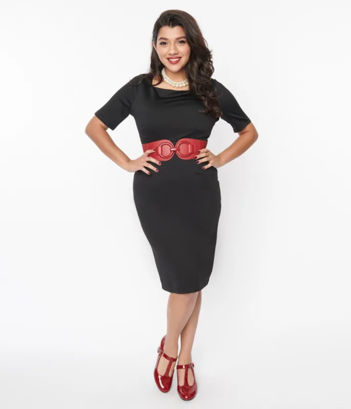 Soot Black Wiggle Dress sold by Unique Vintage