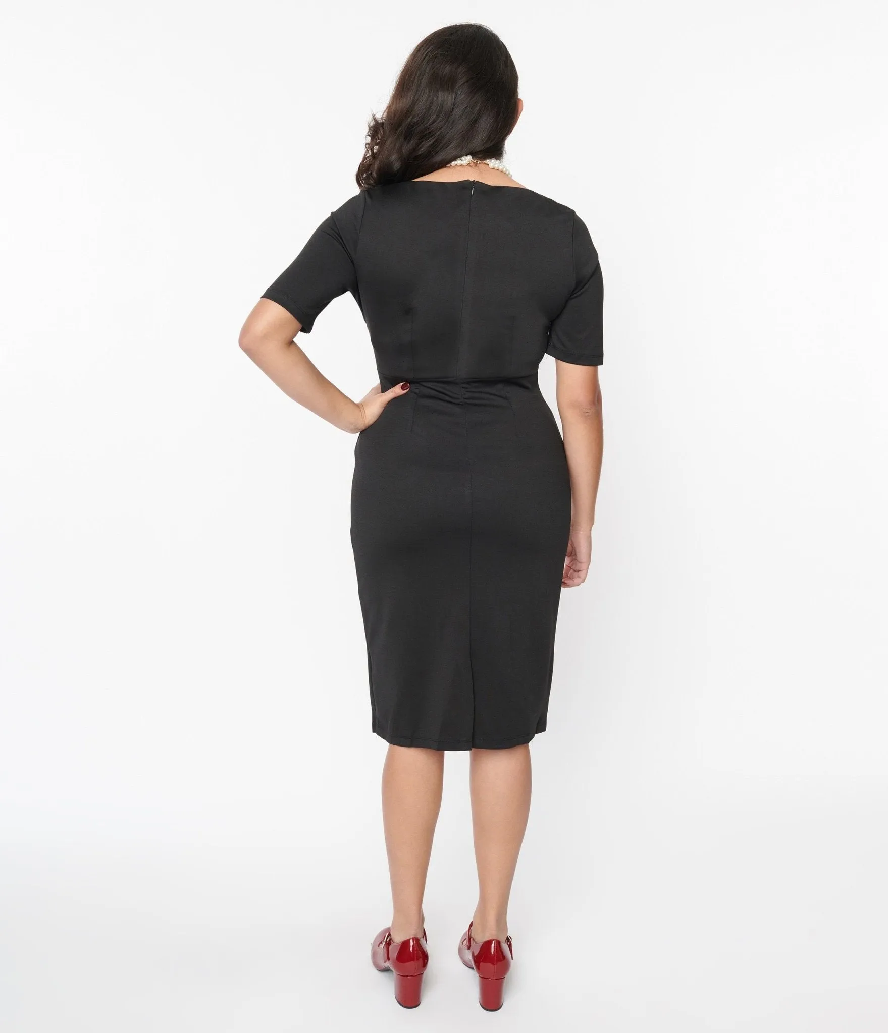 Soot Black Wiggle Dress sold by Unique Vintage product image thumbnail 3