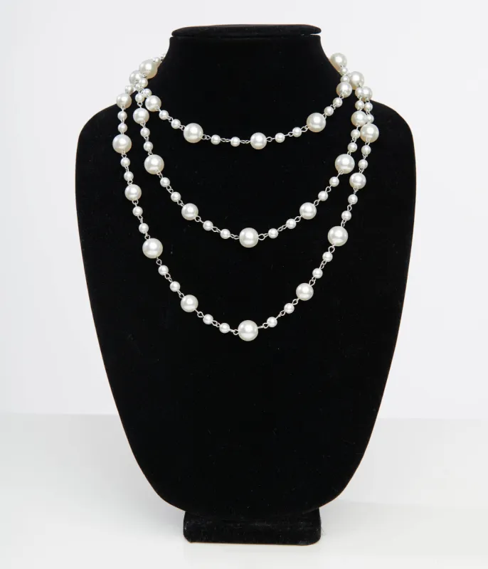 Unique Vintage 60" Long Pearl Necklace sold by Unique Vintage
