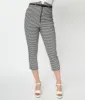 Unique Vintage Black & White Gingham Yoke Waist Capris sold by Unique Vintage
