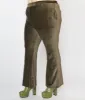 1970s Olive Green Corduroy Knit Pants sold by Unique Vintage