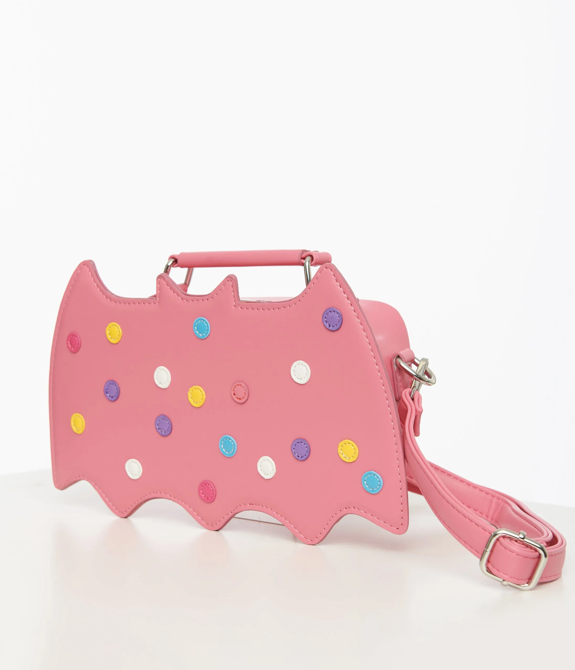 Pink Leatherette Circus Cookie Bat Crossbody Bag sold by Unique Vintage product image thumbnail 2