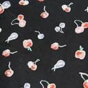 Unique Vintage Black & Multicolor Cherry Print Hair Scarf sold by Unique Vintage product image thumbnail 5