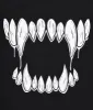 Black Viseral Horror Teeth Unisex Graphic Tee sold by Unique Vintage