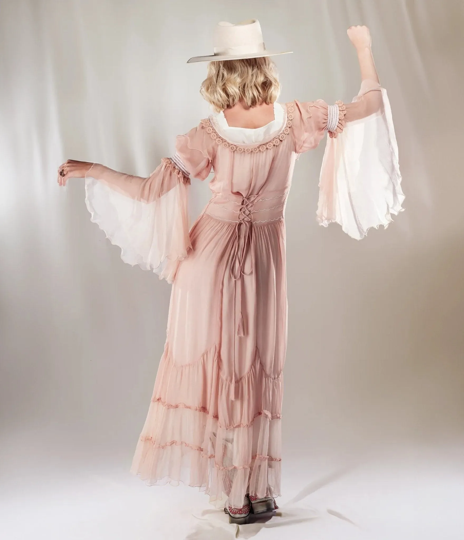 Nataya Dusty Rose Desert Lila Dress sold by Unique Vintage product image thumbnail 3