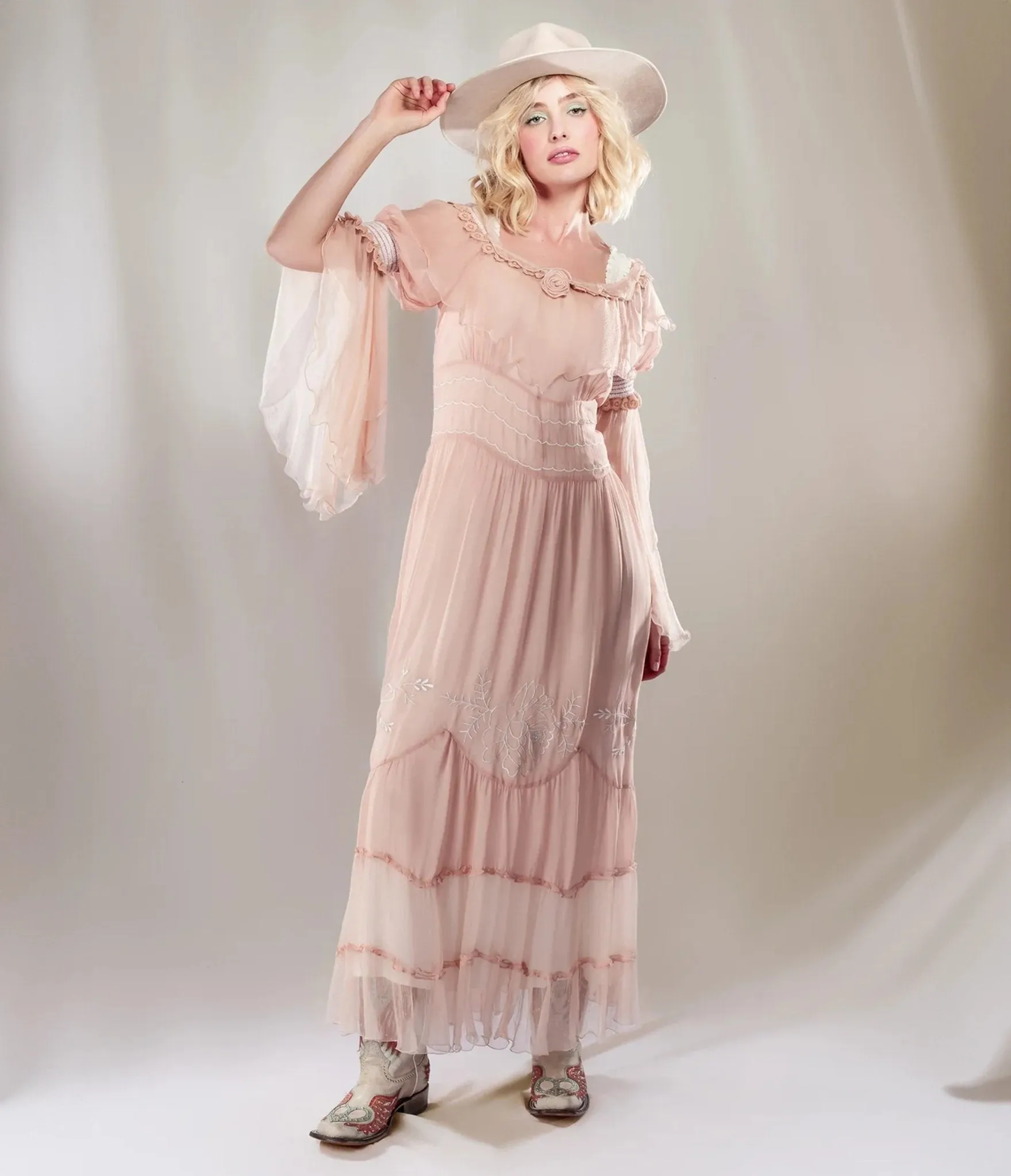 Nataya Dusty Rose Desert Lila Dress sold by Unique Vintage
