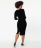Unique Vintage Black Velvet Sleeved Mod Wiggle Dress sold by Unique Vintage