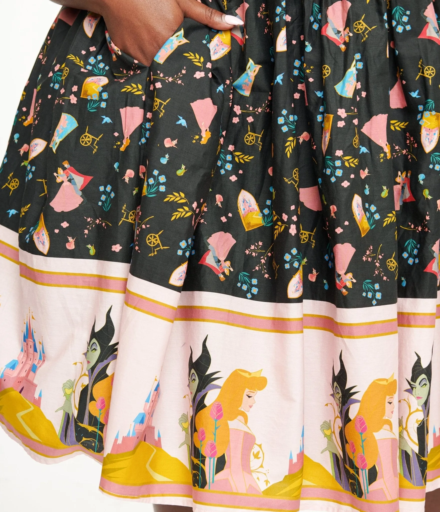 Disney Princess collection by Unique Vintage Plus Size Sleeping Beauty Print Swing Dress sold by Unique Vintage product image thumbnail 2