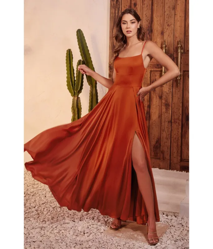 Cinderella Divine Sienna Satin A Line Bridesmaid Dress sold by Unique Vintage