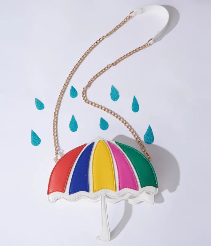 Rainbow Umbrella Crossbody Bag sold by Unique Vintage